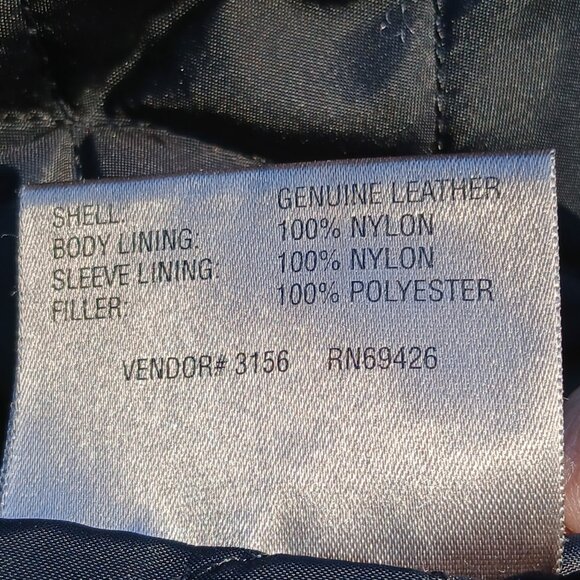 Vintage Black Leather Racer Style Jacket Quilted Liner, Collar Classic&Edgy Sz L - Picture 9 of 16